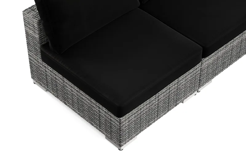 Bahamas utomhus hörnsoffa 7-sits vändbar med öppet avslut och bord med hylla - Grå - Products - Utemöbler & utemiljö - Loungemöbler - Loungeset & loungegrupp