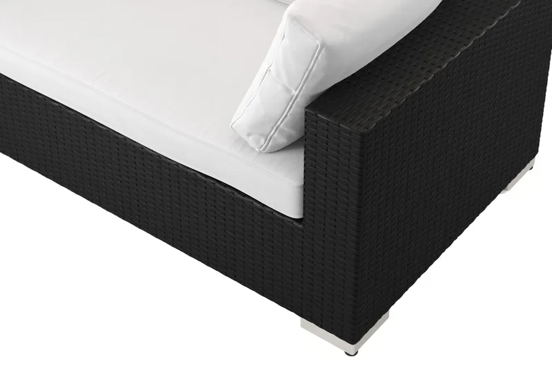 Bahamas utomhus L-soffa vänster 7-sits med fåtölj och bord med hylla - Svart - Products - Utemöbler & utemiljö - Loungemöbler - Loungeset & loungegrupp