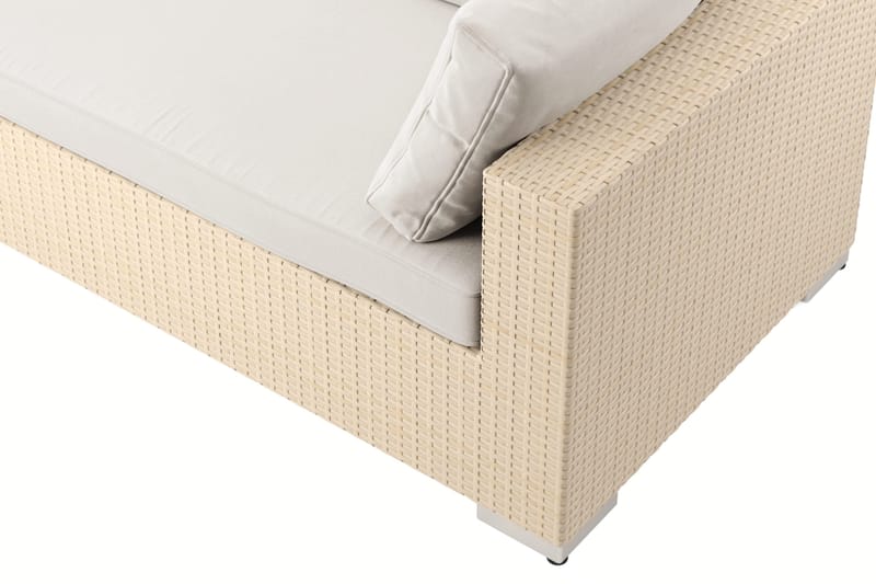 Bahamas utomhus L-soffa vänster 8-sits med fåtölj och bord med hylla - Beige - Products - Utemöbler & utemiljö - Loungemöbler - Loungeset & loungegrupp