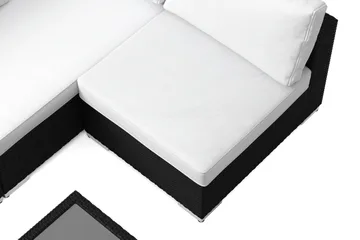 Bahamas utomhus loungegrupp 5-sits med vändbar schäslong och bord med hylla - Svart - Products - Utemöbler & utemiljö - Loungemöbler - Loungeset & loungegrupp