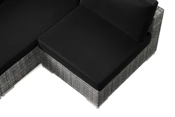 Bahamas utomhus loungegrupp 6-sits med vändbar schäslong och bord - Grå - Products - Utemöbler & utemiljö - Loungemöbler - Loungeset & loungegrupp