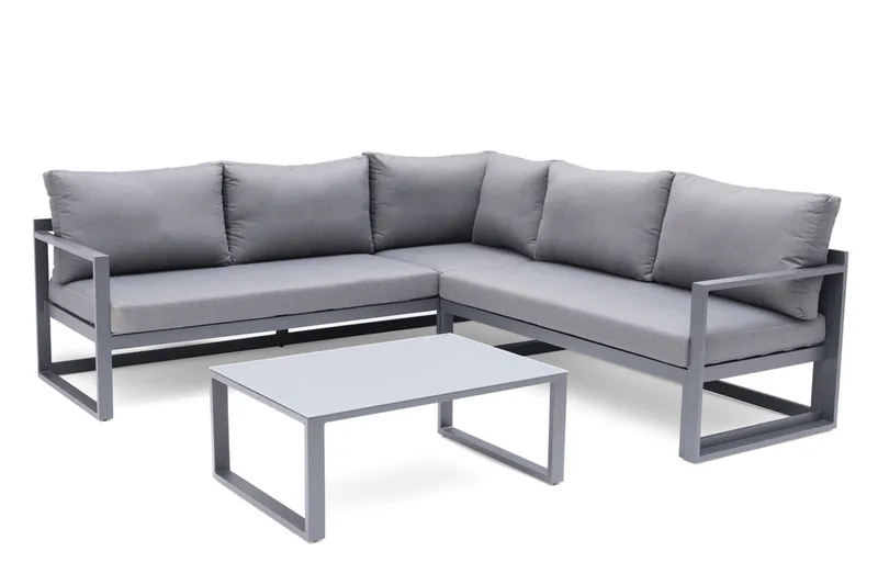 Loungegrupp Utomhus Hillerstorp Lundamo Grå - Grå - Products - Utemöbler & utemiljö - Loungemöbler - Loungeset & loungegrupp