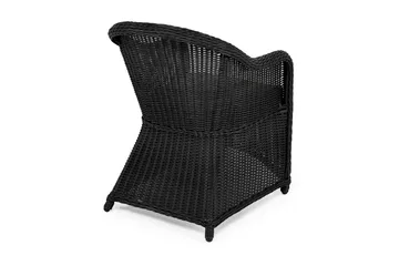 Marcus Light Utefåtölj med Dyna – Loungefåtölj i Konstrotting för Utemöbler - Svart - Products - Utemöbler & utemiljö - Loungemöbler - Loungestol utomhus