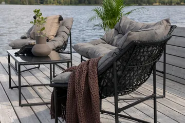 Tina Loungegrupp Utomhus 4-sits - Svart - Products - Utemöbler & utemiljö - Loungemöbler - Loungeset & loungegrupp