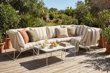 Usteryd utomhus hörnsoffa 5-sits vändbar - Beige/Striped - Products - Utemöbler & utemiljö - Loungemöbler - Loungeset & loungegrupp