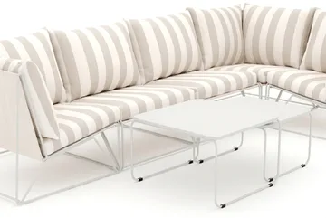 Usteryd utomhus hörnsoffa 5-sits vändbar - Beige/Striped - Products - Utemöbler & utemiljö - Loungemöbler - Loungeset & loungegrupp