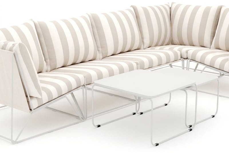 Usteryd utomhus hörnsoffa 5-sits vändbar - Beige/Striped - Products - Utemöbler & utemiljö - Loungemöbler - Loungeset & loungegrupp