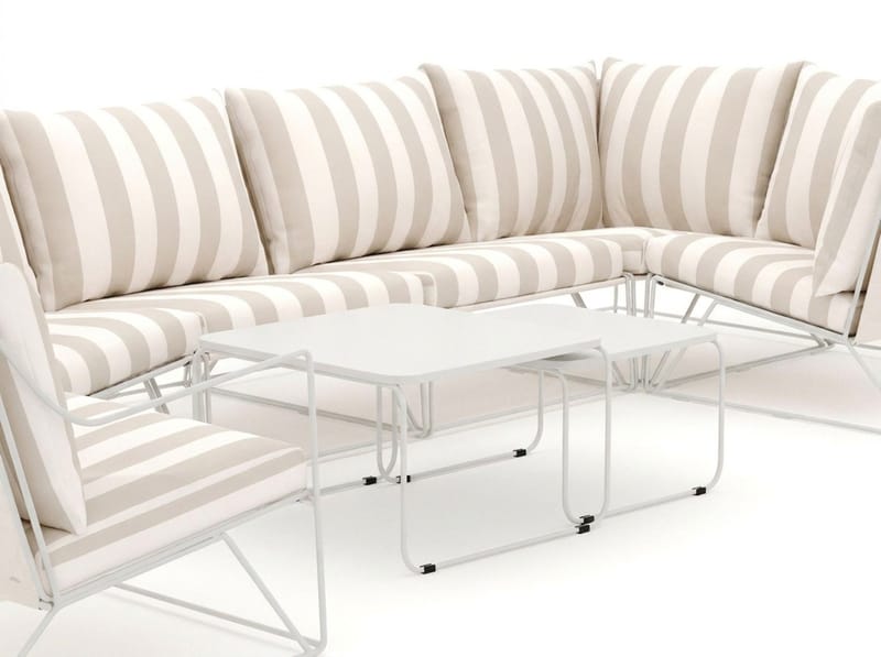 Usteryd utomhus hörnsoffa 6-sits vändbar med fåtölj - Beige/Striped - Products - Utemöbler & utemiljö - Loungemöbler - Loungeset & loungegrupp