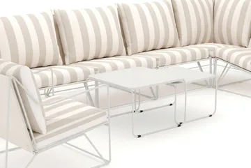 Usteryd utomhus hörnsoffa 7-sits vändbar med fåtölj - Beige/Striped - Products - Utemöbler & utemiljö - Loungemöbler - Loungeset & loungegrupp