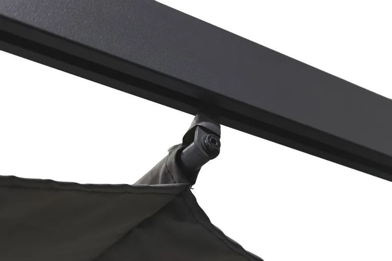 Porto Stor Pergola 4x3 m i aluminium med tak - Mörkgrå - Products - Utemöbler & utemiljö - Solskydd - Pergola