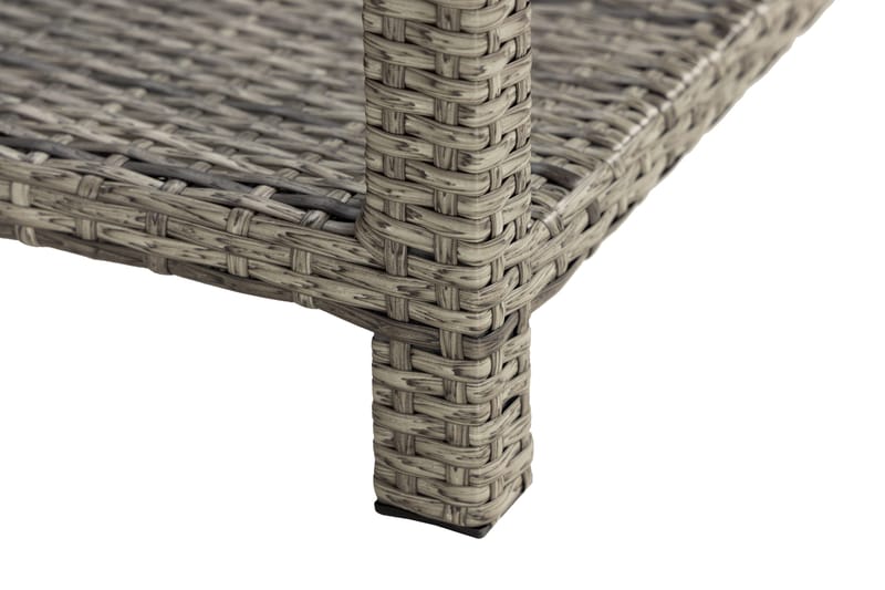 Bahamas Loungebord och Soffbord Utomhus 75 cm Konstrotting Glas - Grå - Products - Utemöbler & utemiljö - Utebord & trädgårdsbord - Loungebord & soffbord utomhus