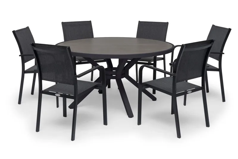 Hillerstorp Hånger Matbord Utomhus 140 cm Rund Svart - Hillerstorp - Products - Utemöbler & utemiljö - Utebord & trädgårdsbord - Matbord utomhus