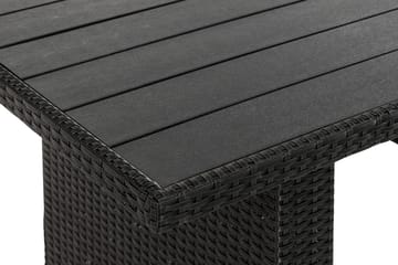 James Utebord 85x145 cm – Matbord utomhus i konstrotting med bordsskiva i Aintwood - Svart - Products - Utemöbler & utemiljö - Utebord & trädgårdsbord - Matbord utomhus