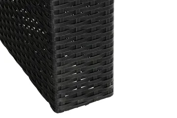 Majestic Matbord Utomhus 210x100 cm – Utebord i konstrotting med bordsskiva i Glas för Trädgård och Altan - Svart - Products - Utemöbler & utemiljö - Utebord & trädgårdsbord - Matbord utomhus