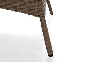 Marcus Stort Runt Matbord Utomhus 140 cm – Utebord i konstrotting med glasskiva för Uteplats och Trädgård - Natur Brun - Products - Utemöbler & utemiljö - Utebord & trädgårdsbord - Matbord utomhus