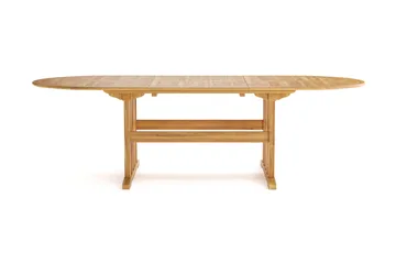 Menorca Stort Ovalt Förlängningbart Matbord i trä Utomhus 100x180 cm - Teak / Natur - Products - Utemöbler & utemiljö - Utebord & trädgårdsbord - Matbord utomhus