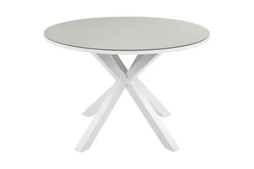 Runt bord Maletto Vit/Beige/Grå - Vit/Beige/Grå - Products - Utemöbler & utemiljö - Utebord & trädgårdsbord - Matbord utomhus