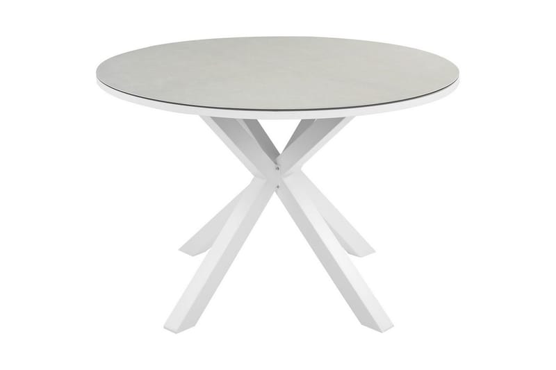 Runt bord Maletto Vit/Beige/Grå - Vit/Beige/Grå - Products - Utemöbler & utemiljö - Utebord & trädgårdsbord - Matbord utomhus
