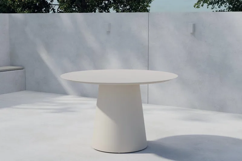 Runt matbord Lanzo 120 cm Utomhus, Beige