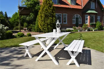 Scottsdale Matbord Utomhus 150x77 cm Vit - KWA - Products - Utemöbler & utemiljö - Utebord & trädgårdsbord - Matbord utomhus
