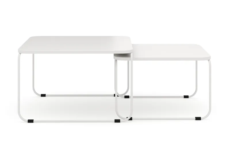 Usteryd Fyrkantigt satsbord utomhus 70x41x70 cm i stål / Metall - Beige - Products - Utemöbler & utemiljö - Utebord & trädgårdsbord - Loungebord & soffbord utomhus