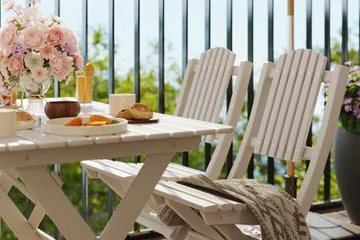 Delpino Matgrupp Utomhus 125 cm - Vit - Products - Utemöbler & utemiljö - Utegrupp - Matgrupp utomhus