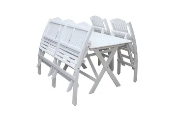 Delpino Matgrupp Utomhus 125 cm - Vit - Products - Utemöbler & utemiljö - Utegrupp - Matgrupp utomhus