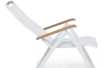 Las Vegas Matgrupp Utomhus 220-280 + 6 Positionsstol Lyx - Teak/Vit - Products - Utemöbler & utemiljö - Utegrupp - Matgrupp utomhus