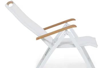 Las Vegas Matgrupp Utomhus 220-280 + 8 Positionsstol Lyx m Dyna - Vit/Teak/Vit/Teak/Grå - Products - Utemöbler & utemiljö - Utegrupp - Matgrupp utomhus