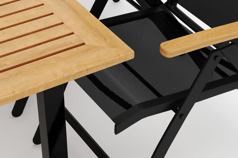 Las Vegas utomhus matgrupp förlängningsbart 220x280x100 cm med 8 Las Vegas positionsstolar - Svart - Products - Utemöbler & utemiljö - Utegrupp - Matgrupp utomhus