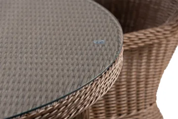 Marcus Matgrupp 140 Rund + 6 Light Fåtöljer m Dyna - Natur - Products - Utemöbler & utemiljö - Utegrupp - Matgrupp utomhus