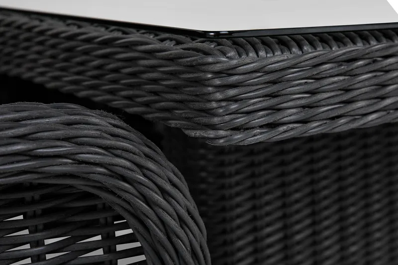 Marcus Matgrupp 200 + 6 Fåtöljer m Dyna - Svart - Products - Utemöbler & utemiljö - Utegrupp - Matgrupp utomhus