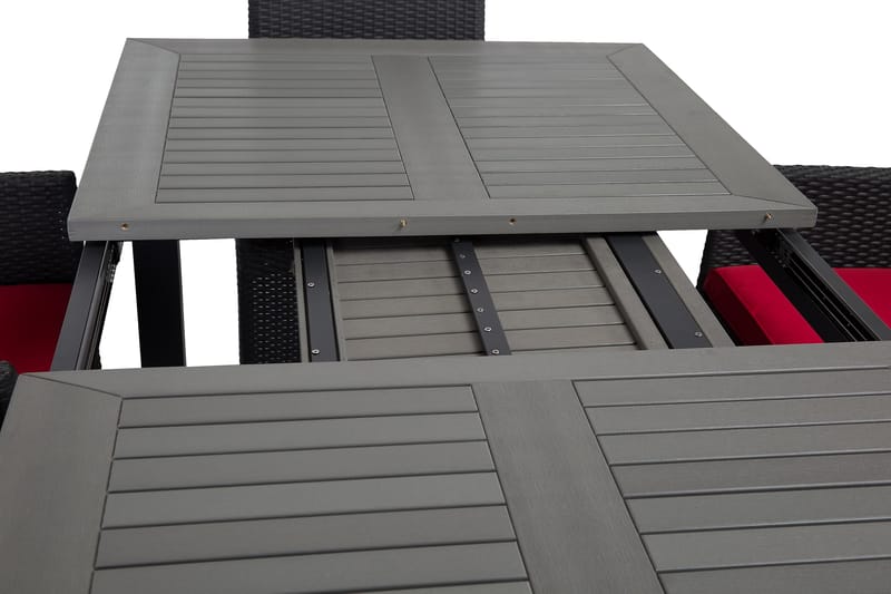 Monaco Matgrupp Utomhus 152-210 + 6 Jenny Ställbar Fåtölj - Svart - Products - Utemöbler & utemiljö - Utegrupp - Matgrupp utomhus