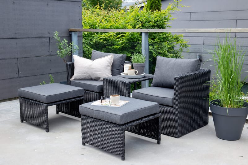 Quad Balkonggrupp 2-sits - Svart - Products - Utemöbler & utemiljö - Utegrupp - Cafegrupp & cafeset