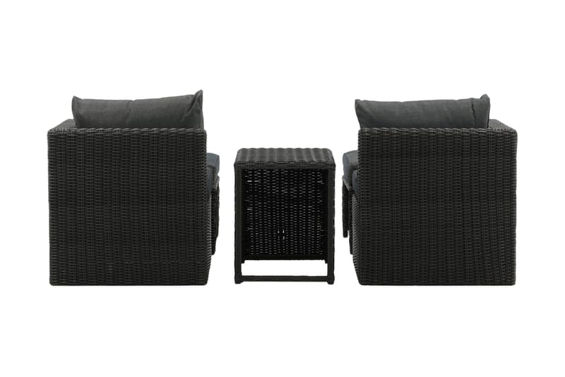 Quad Balkonggrupp 2-sits - Svart - Products - Utemöbler & utemiljö - Utegrupp - Cafegrupp & cafeset