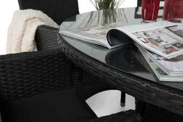 Thor Matgrupp Ø140 + 6 Thor Fåtölj - Svart - Products - Utemöbler & utemiljö - Utegrupp - Matgrupp utomhus