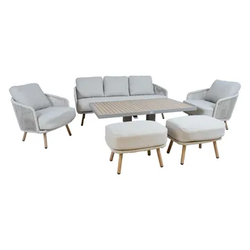 Trädgårdsmöbelset Bränor 6 delar - beige - Products - Utemöbler & utemiljö - Utegrupp - Cafegrupp & cafeset