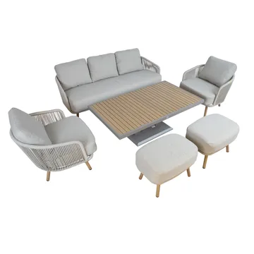 Trädgårdsmöbelset Bränor 6 delar - beige - Products - Utemöbler & utemiljö - Utegrupp - Cafegrupp & cafeset