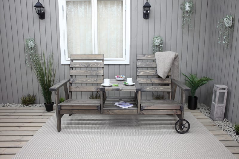 KIngdom Utebänk 177 cm - Grå - Products - Utemöbler & utemiljö - Utesoffa - Trädgårdsbänk & utebänk