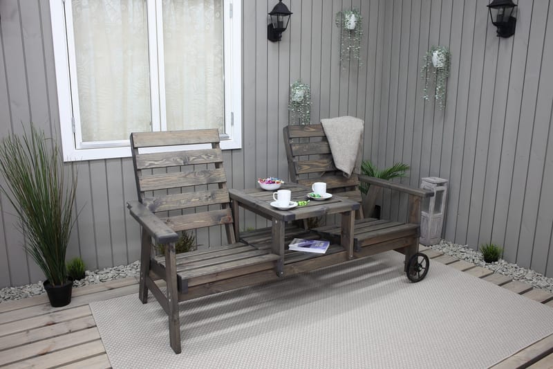 KIngdom Utebänk 177 cm - Grå - Products - Utemöbler & utemiljö - Utesoffa - Trädgårdsbänk & utebänk