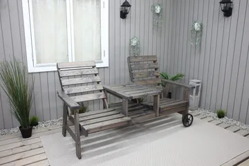 KIngdom Utebänk 177 cm - Grå - Products - Utemöbler & utemiljö - Utesoffa - Trädgårdsbänk & utebänk