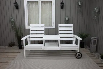 KIngdom Utebänk 177 cm - Vit - Products - Utemöbler & utemiljö - Utesoffa - Trädgårdsbänk & utebänk