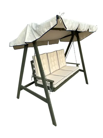 Landet Hammock utomhus gunga med tak 195x125x159 - Vit / Mörkgrön - Products - Utemöbler & utemiljö - Utesoffa - Hammock