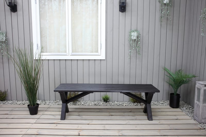 Lietinna Utebänk 140 cm - Svart - Products - Utemöbler & utemiljö - Utesoffa - Trädgårdsbänk & utebänk