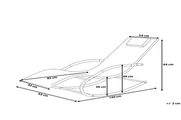 Carano Solstol 149 cm - Blå - Products - Utemöbler & utemiljö - Utestol & trädgårdsstol - Solstol