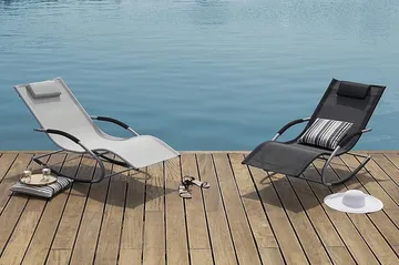 Carano Solstol 149 cm - Svart - Products - Utemöbler & utemiljö - Utestol & trädgårdsstol - Solstol