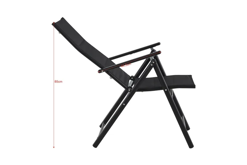 Maggie Vadderad Fällbar Positionsstol utomhus - Svart - Products - Utemöbler & utemiljö - Utestol & trädgårdsstol - Positionsstol